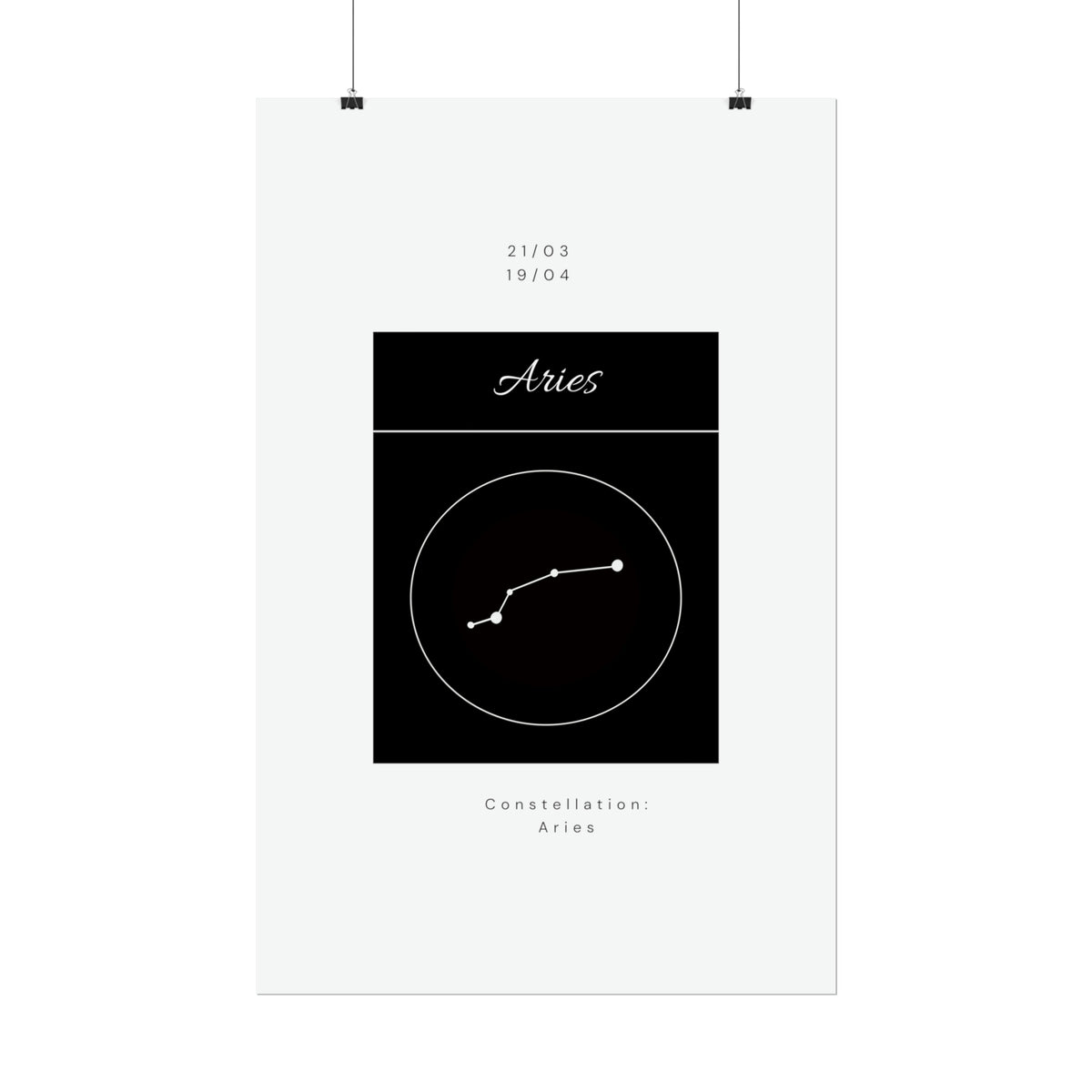 Aries Star Constellation Zodiac Poster