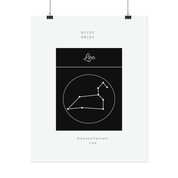 Leo Star Constellation Zodiac Poster