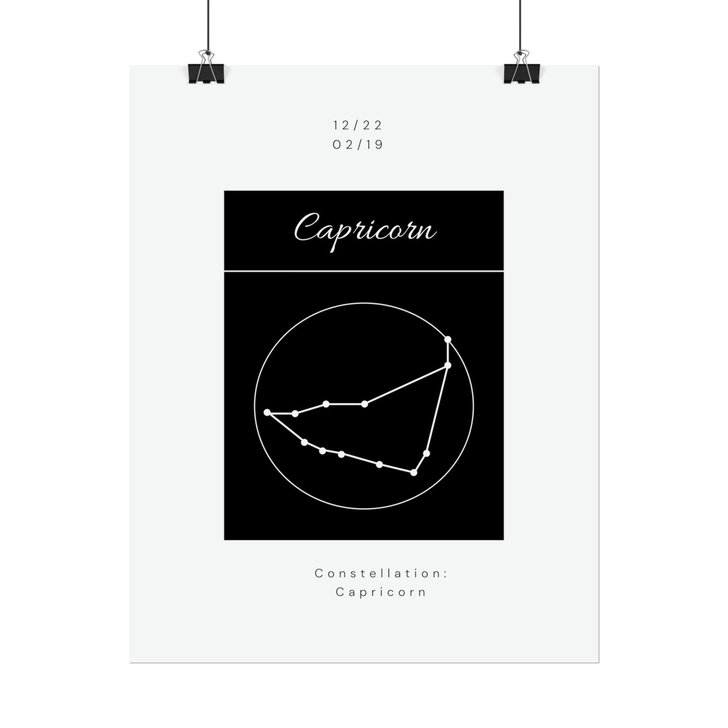 Capricorn Star Constellation Zodiac Poster