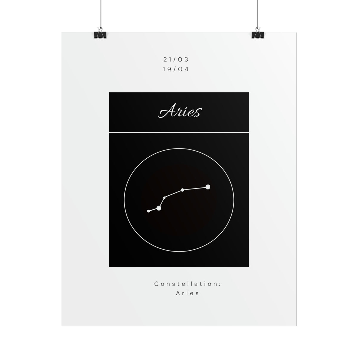 Aries Star Constellation Zodiac Poster