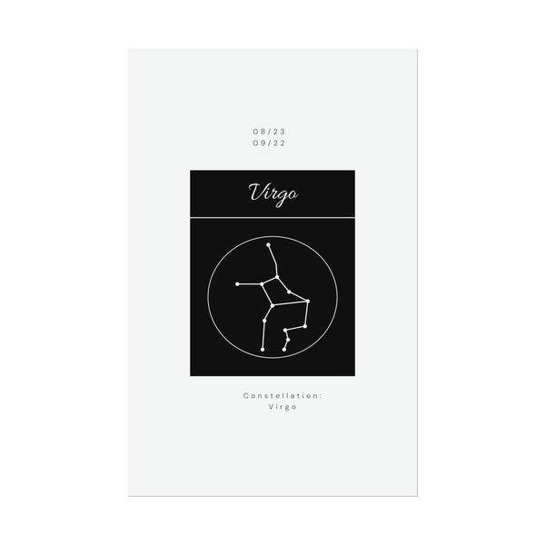 Zodiac Poster/ Virgo Star Constellation