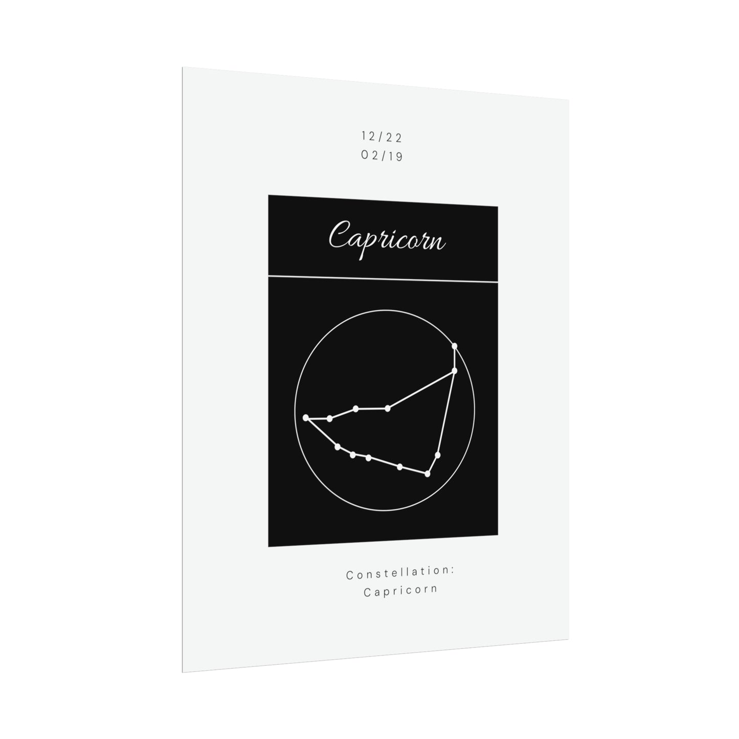 Capricorn Star Constellation Zodiac Poster