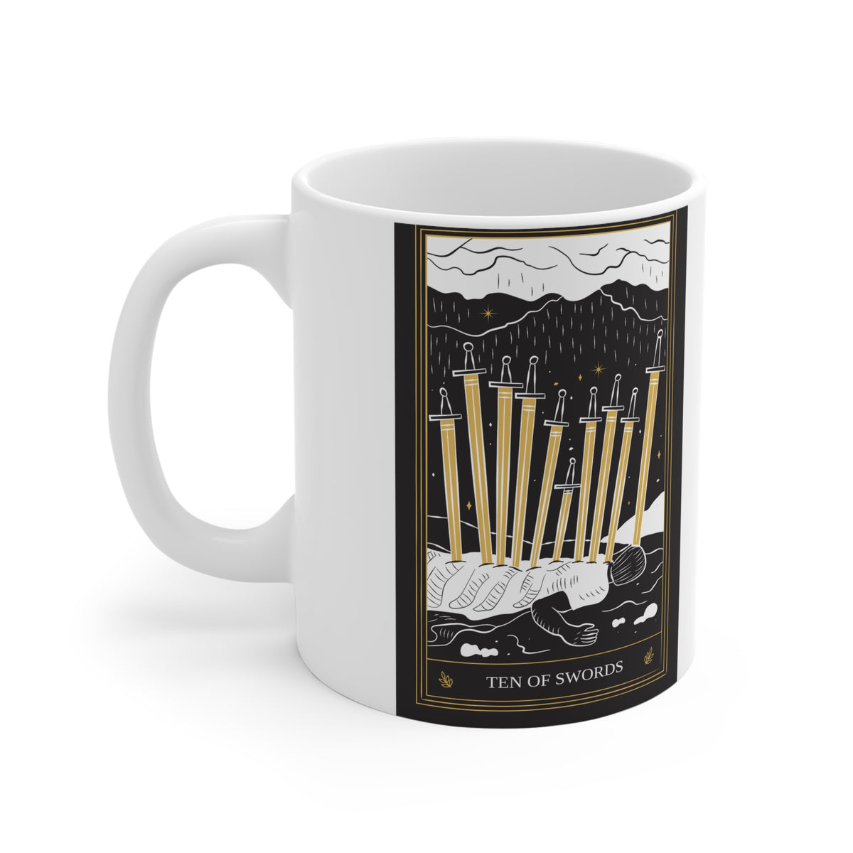 10 of Swords Tarot Card Coffee Mug