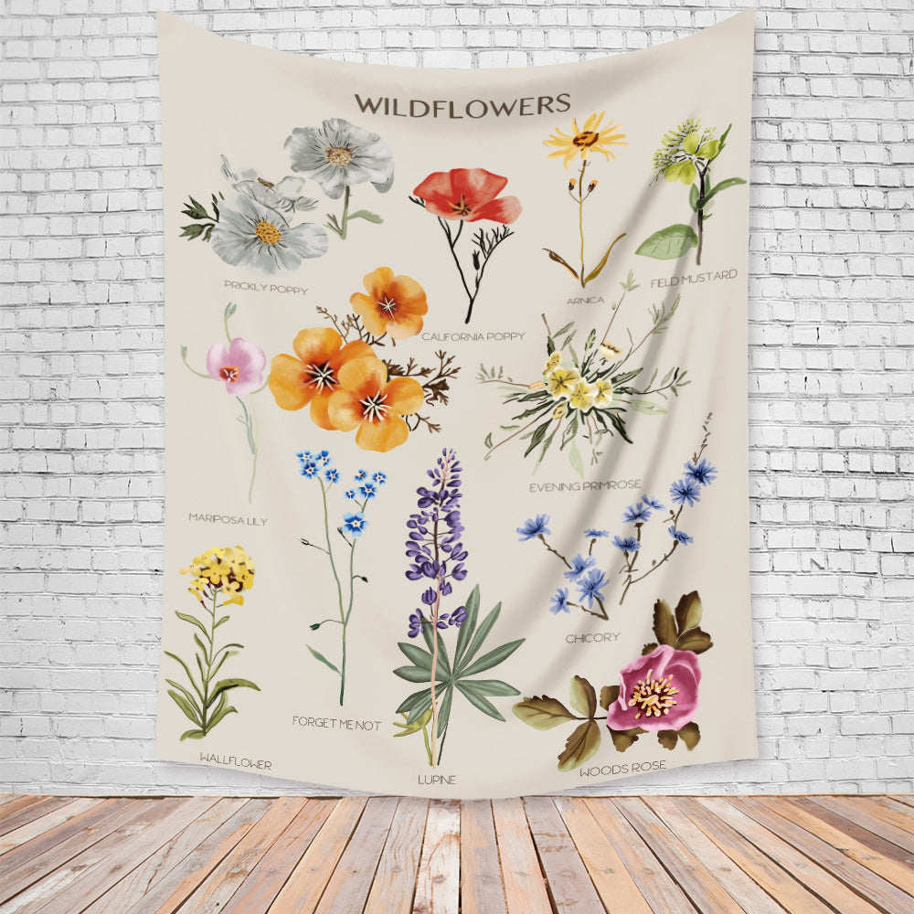 Blossoming Beauty INS-Style Floral Tapestry