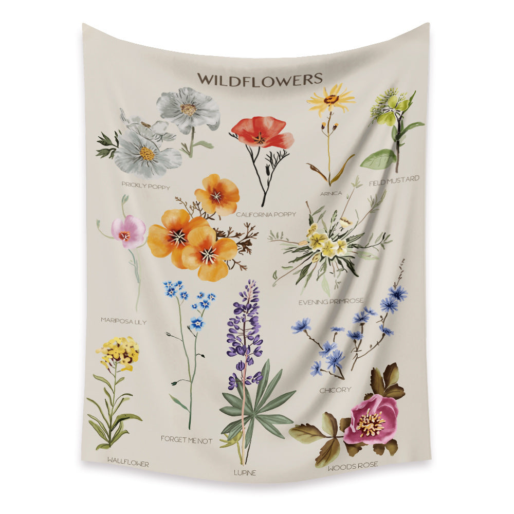 Blossoming Beauty INS-Style Floral Tapestry