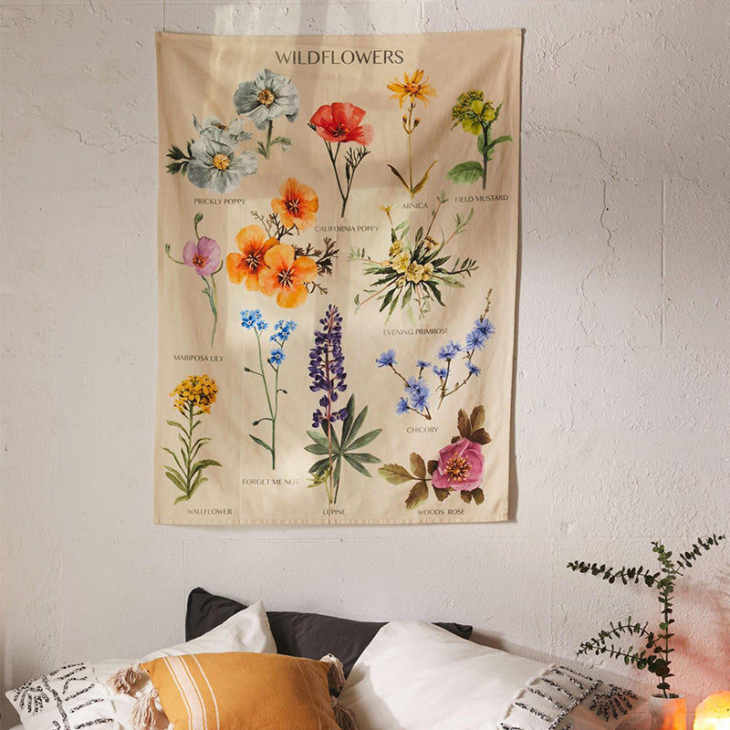 Blossoming Beauty INS-Style Floral Tapestry