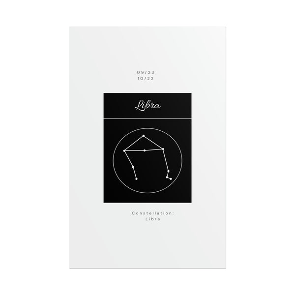 Libra Star Constellation Zodiac Poster