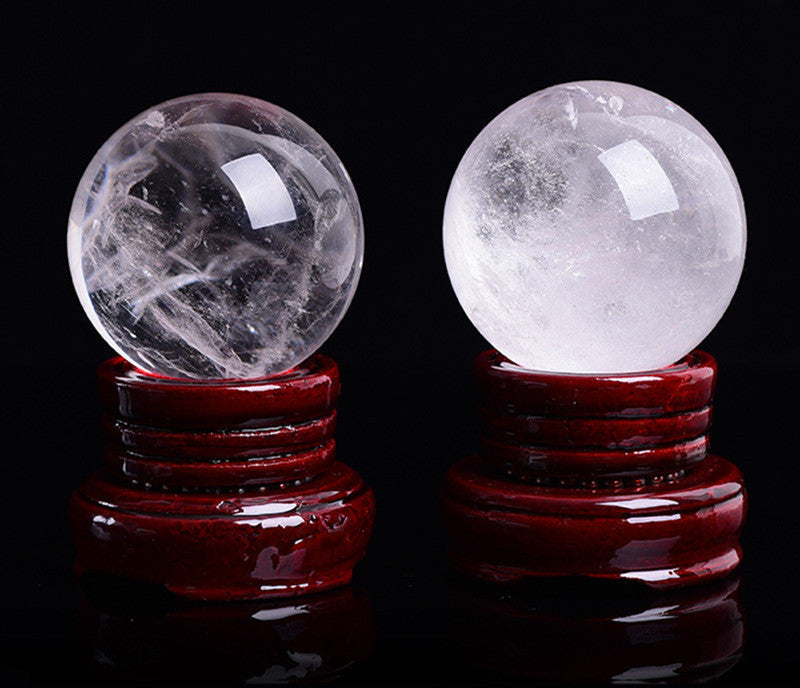 Polished Rough Crystal Sphere Decor