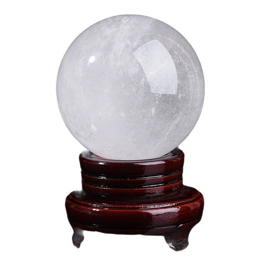 Polished Rough Crystal Sphere Decor