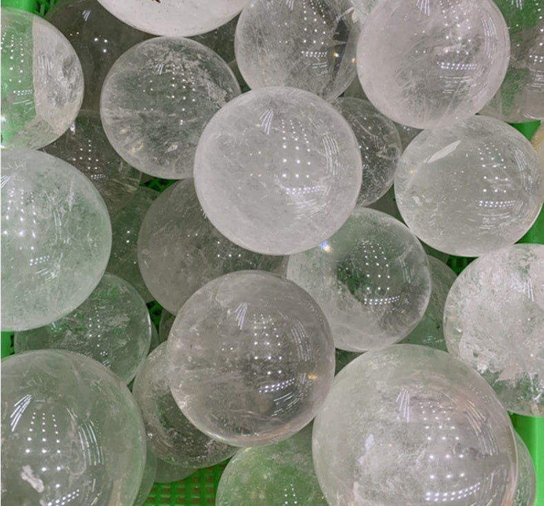 Polished Rough Crystal Sphere Decor