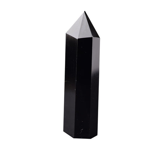 Obsidian Crystal Hexagon Wand