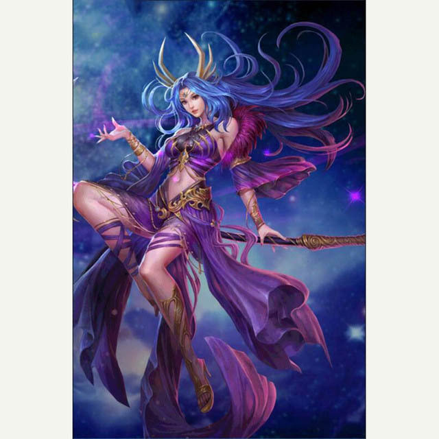 12 Zodiac Goddess Fairy Painting Diy  Mosaic Diamond Color Woman Figure Beauty