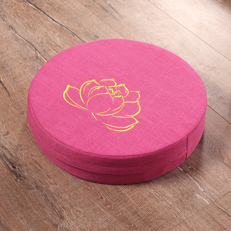 Lotus Blossom Embroidered Meditation Futon