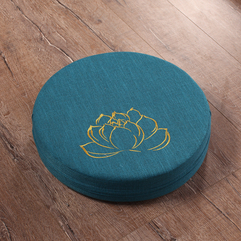 Lotus Blossom Embroidered Meditation Futon