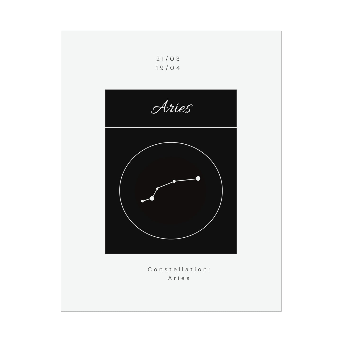 Aries Star Constellation Zodiac Poster