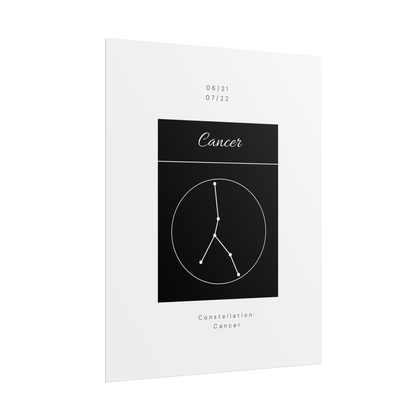 Cancer Star Constellation Zodiac Poster