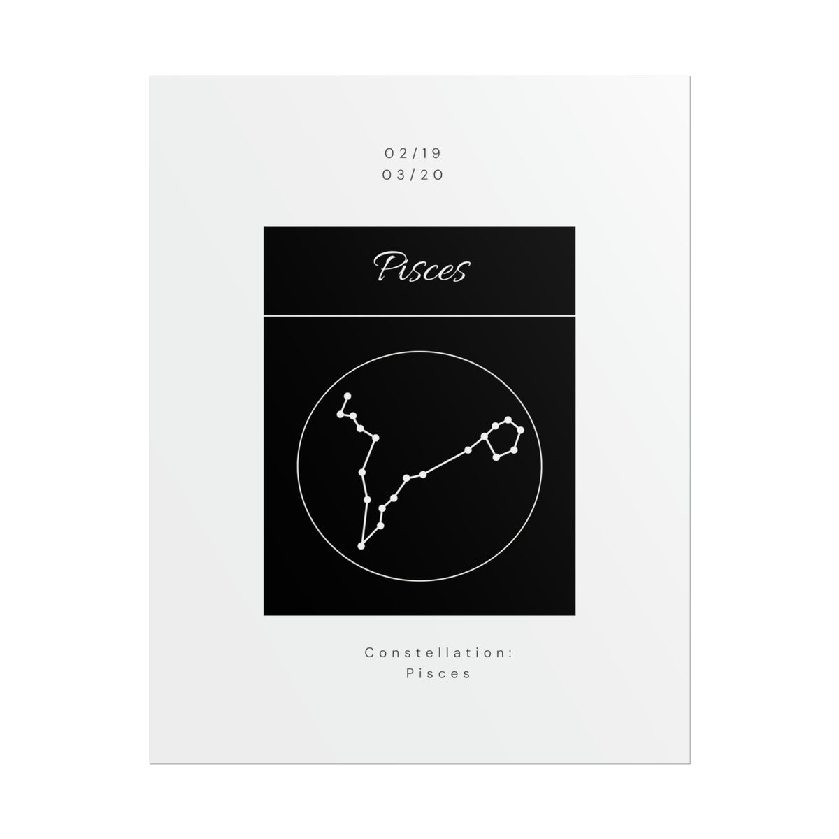 Pisces Star Constellation Zodiac Poster