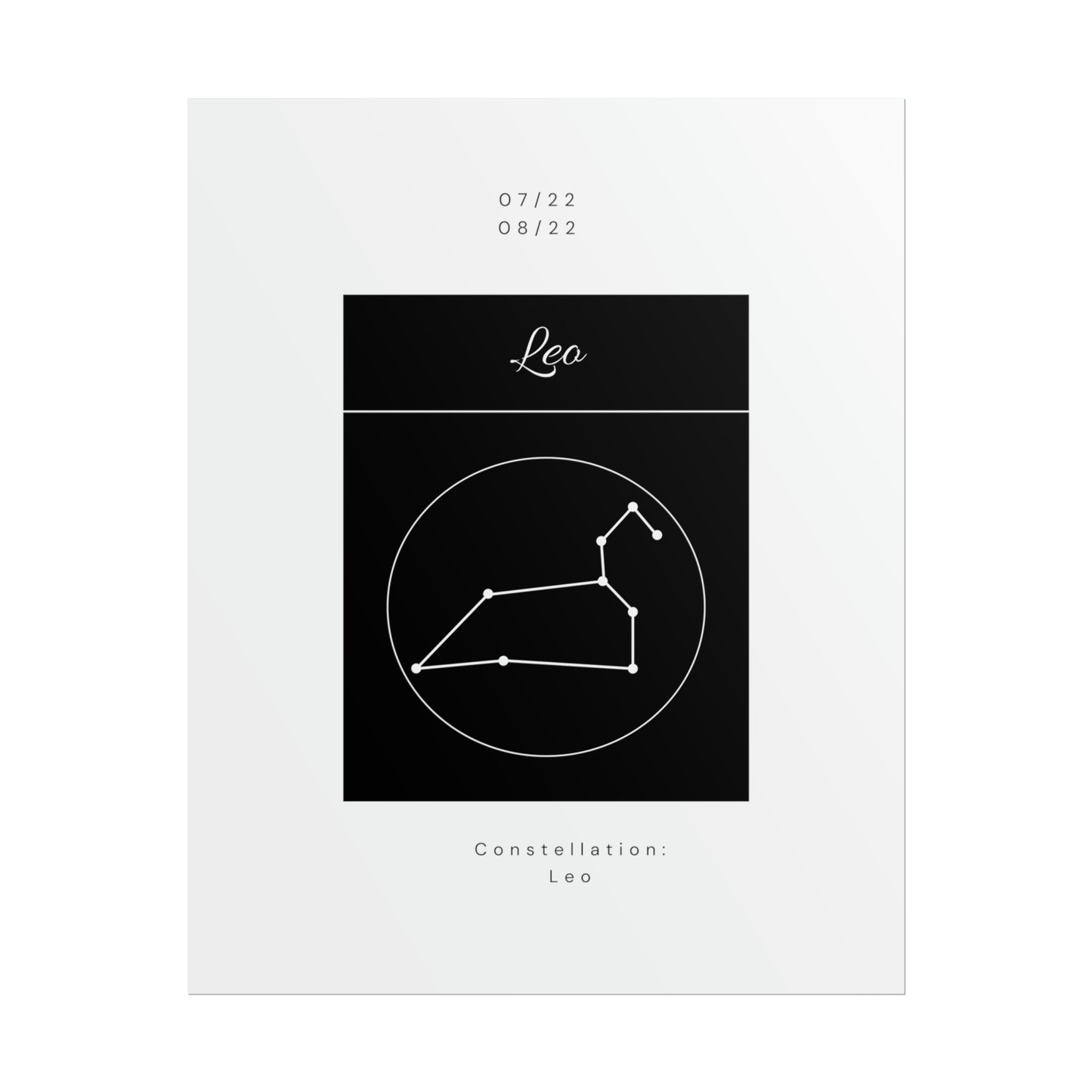 Leo Star Constellation Zodiac Poster