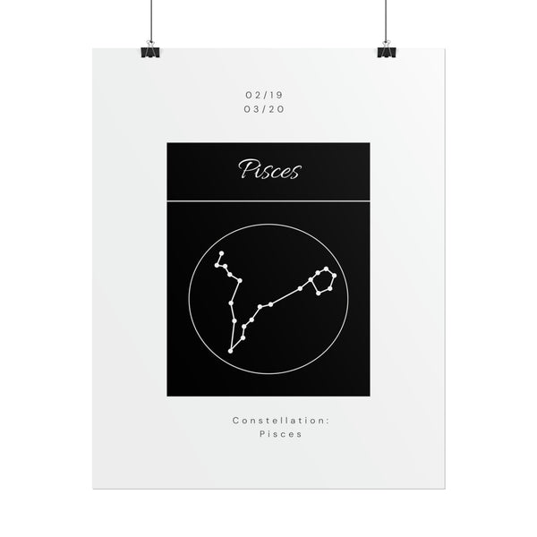 Pisces Star Constellation Zodiac Poster