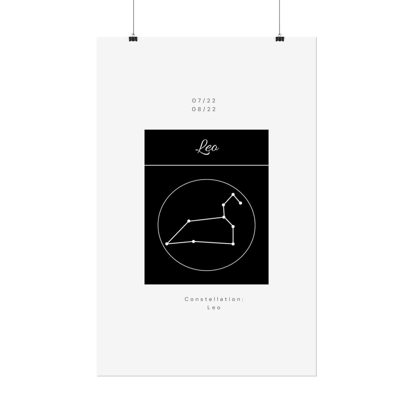 Leo Star Constellation Zodiac Poster