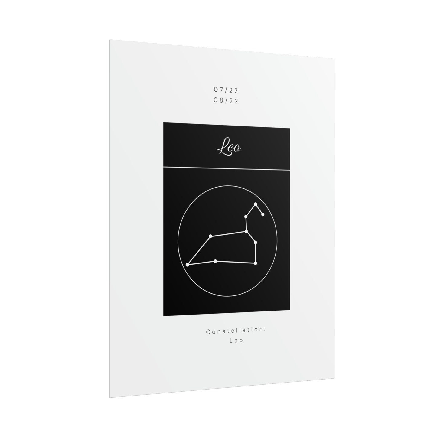 Leo Star Constellation Zodiac Poster