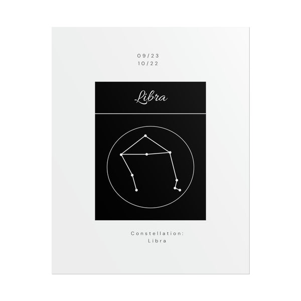 Libra Star Constellation Zodiac Poster