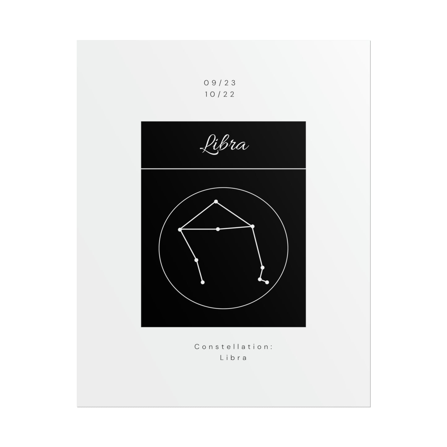 Libra Star Constellation Zodiac Poster