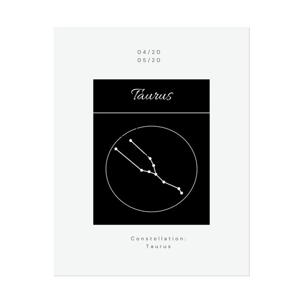 Taurus Star Constellation Zodiac Poster