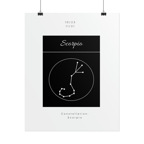 Scorpio Star Constellation Zodiac Poster