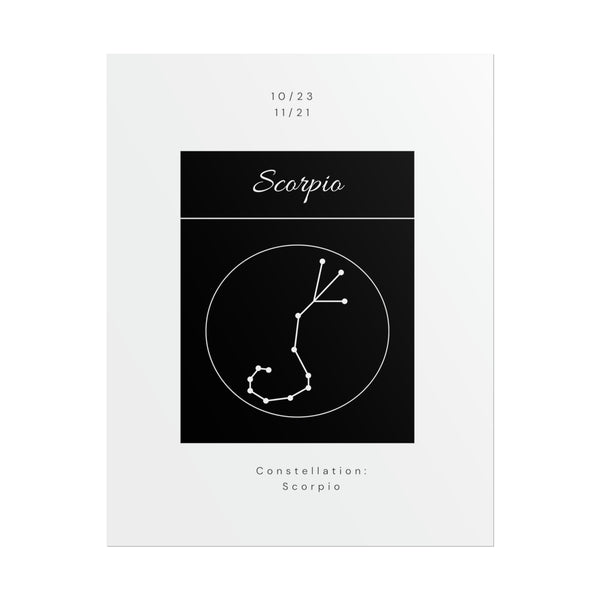 Scorpio Star Constellation Zodiac Poster