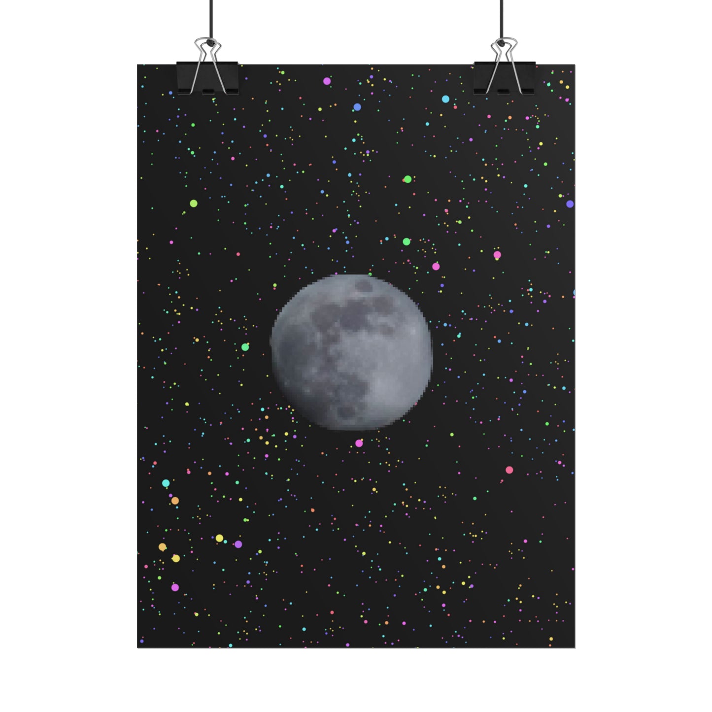 Moon Poster: Full Moon in a Clear Sky