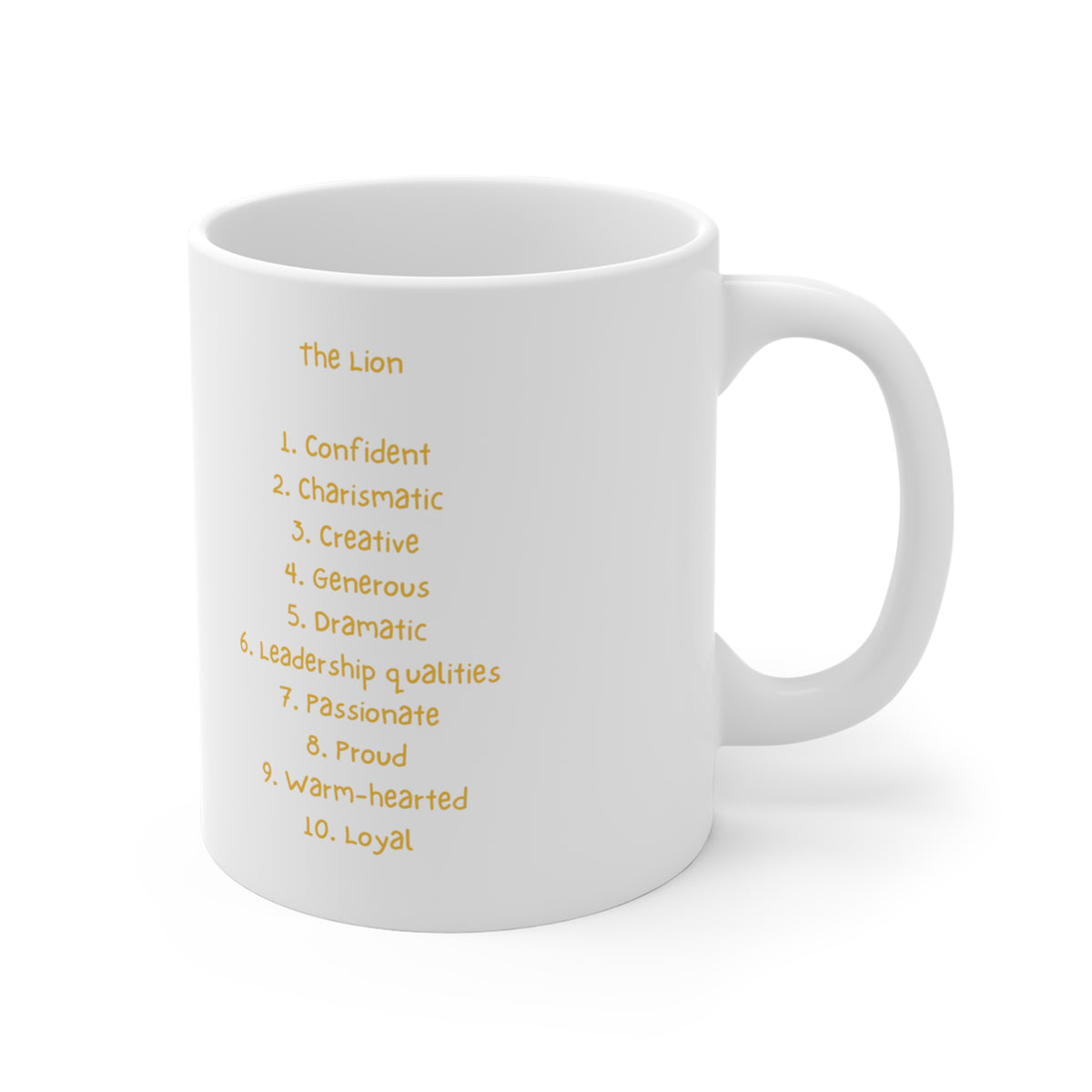 Zodiac Coffee Mug with Traits: Leo Edition