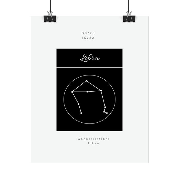 Libra Star Constellation Zodiac Poster