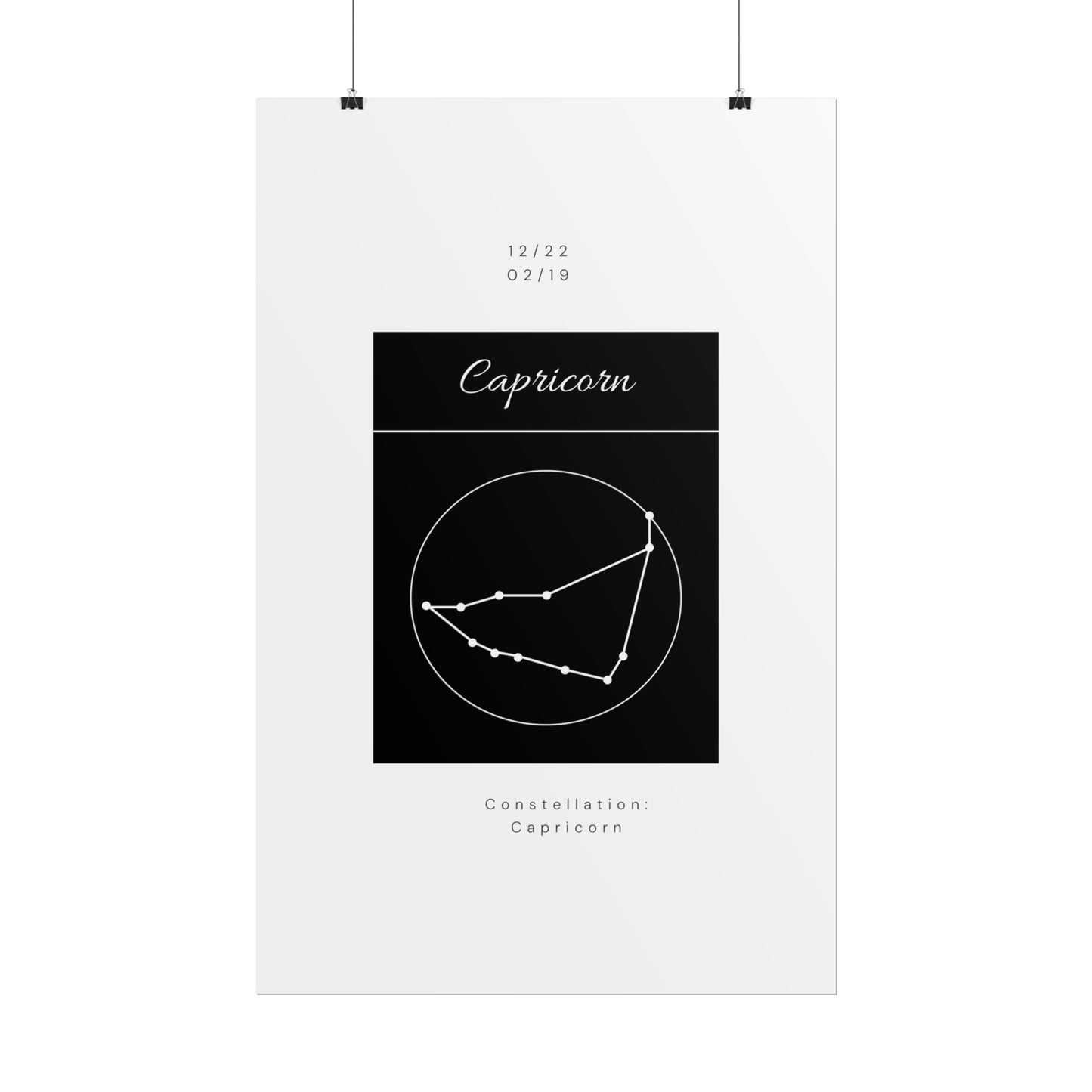 Capricorn Star Constellation Zodiac Poster