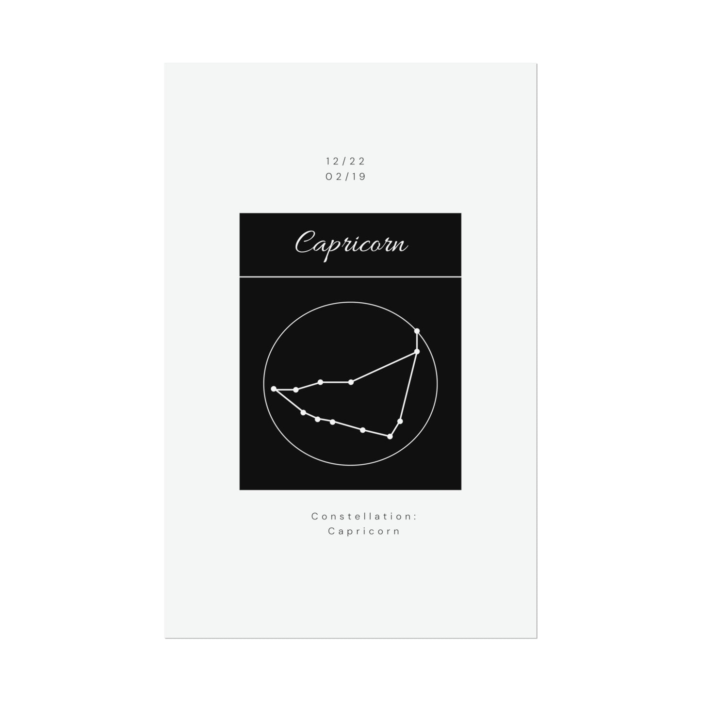 Capricorn Star Constellation Zodiac Poster