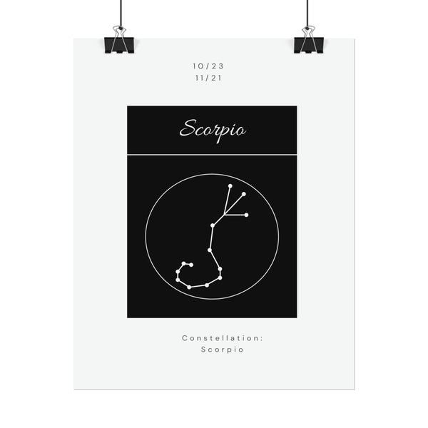 Scorpio Star Constellation Zodiac Poster