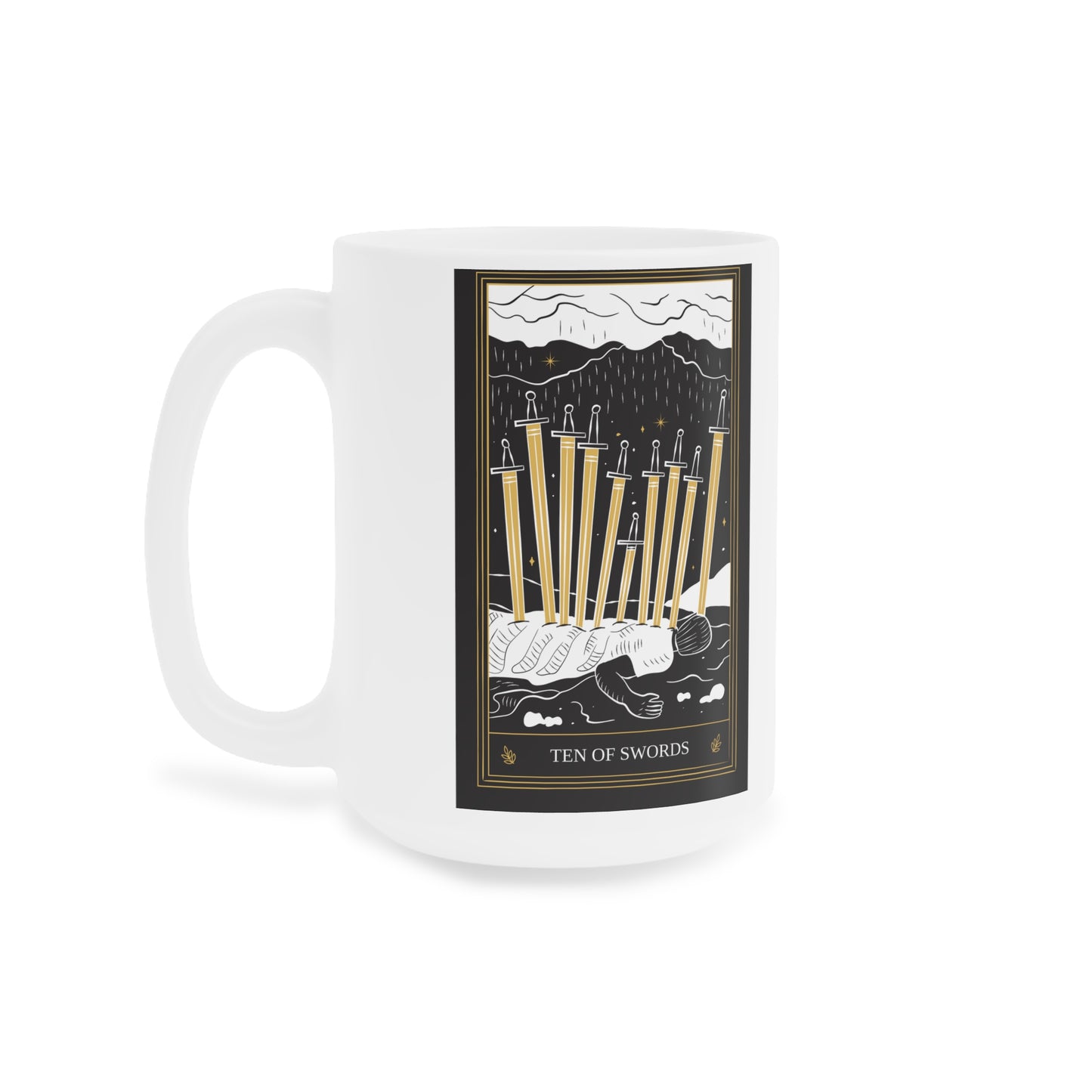 10 of Swords Tarot Card Coffee Mug