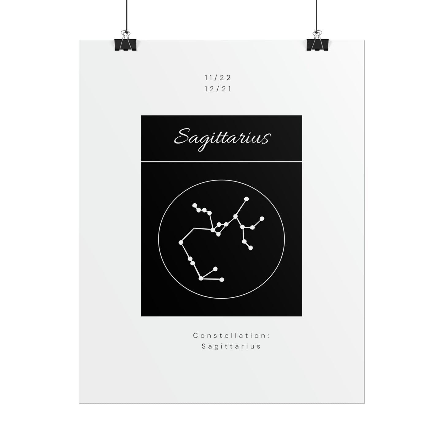 Sagittarius Star Constellation Zodiac Poster