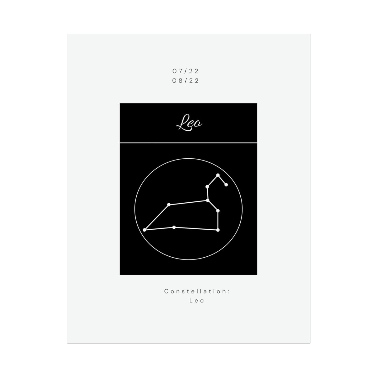 Leo Star Constellation Zodiac Poster