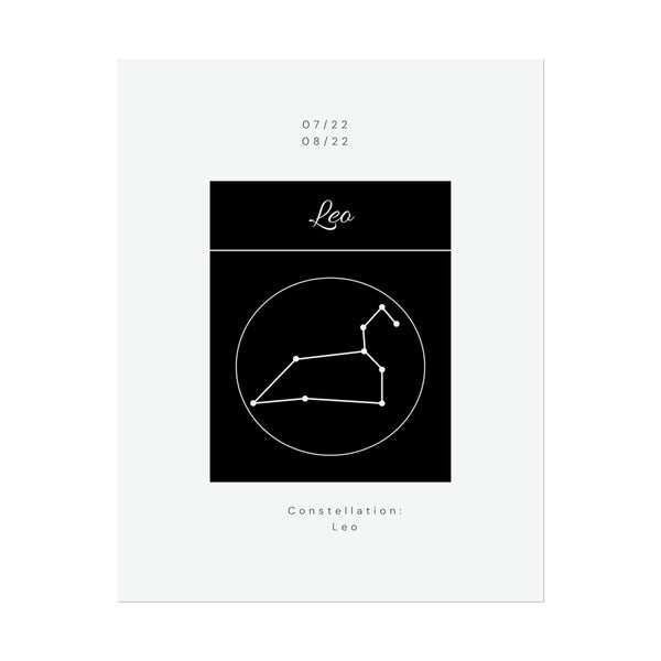 Leo Star Constellation Zodiac Poster