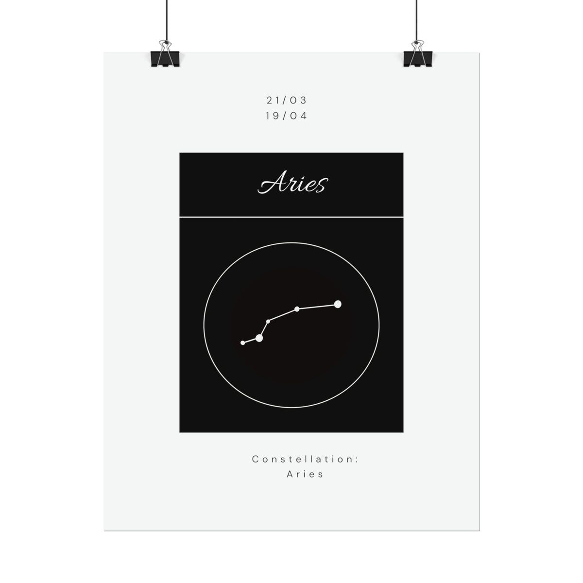 Aries Star Constellation Zodiac Poster