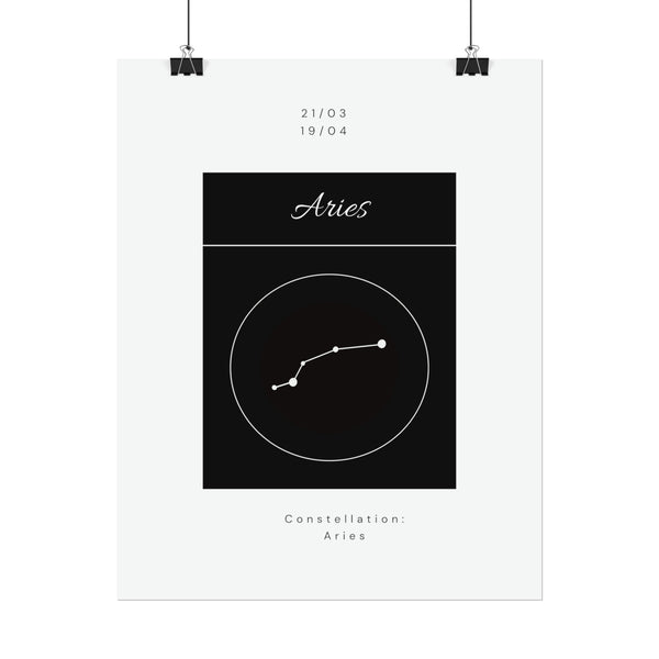 Aries Star Constellation Zodiac Poster