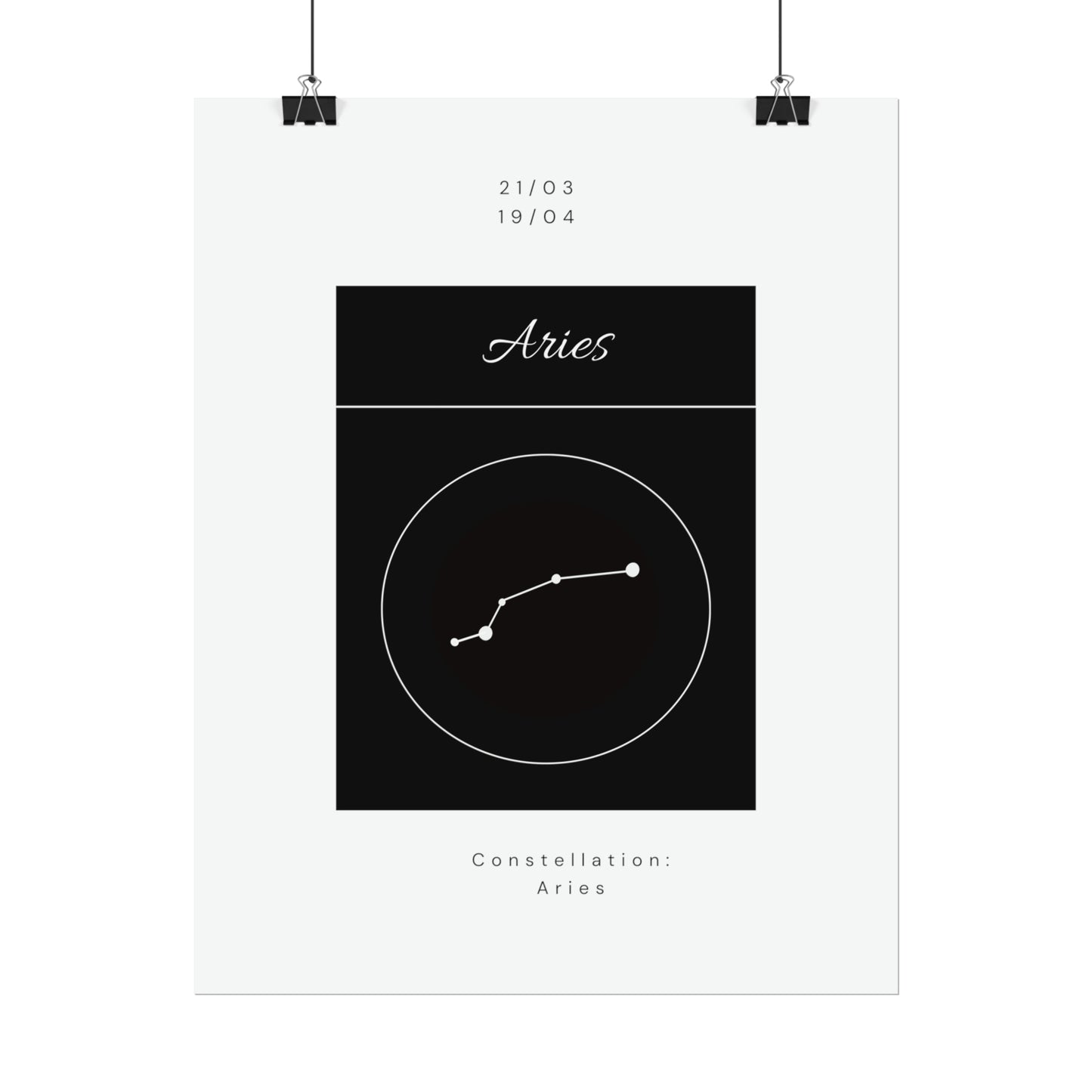 Aries Star Constellation Zodiac Poster