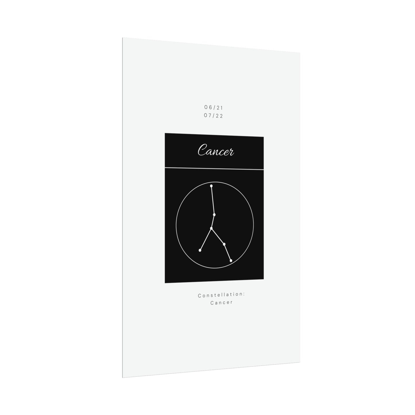 Cancer Star Constellation Zodiac Poster