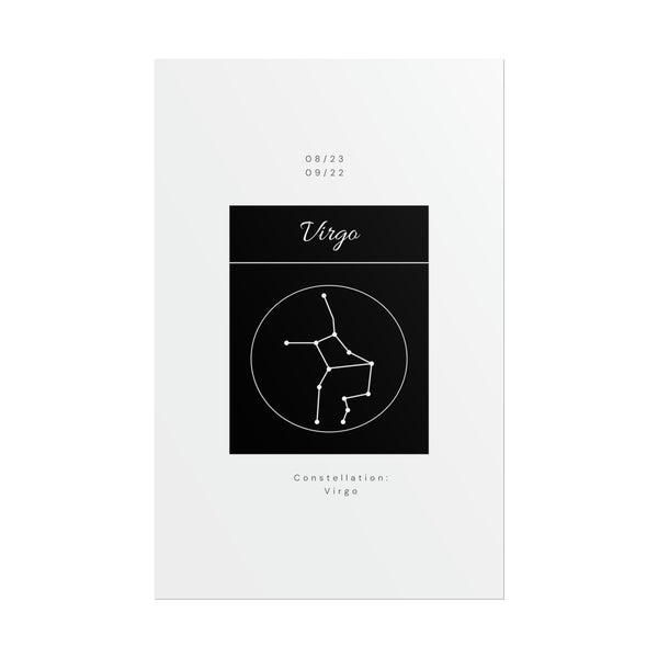 Zodiac Poster/ Virgo Star Constellation