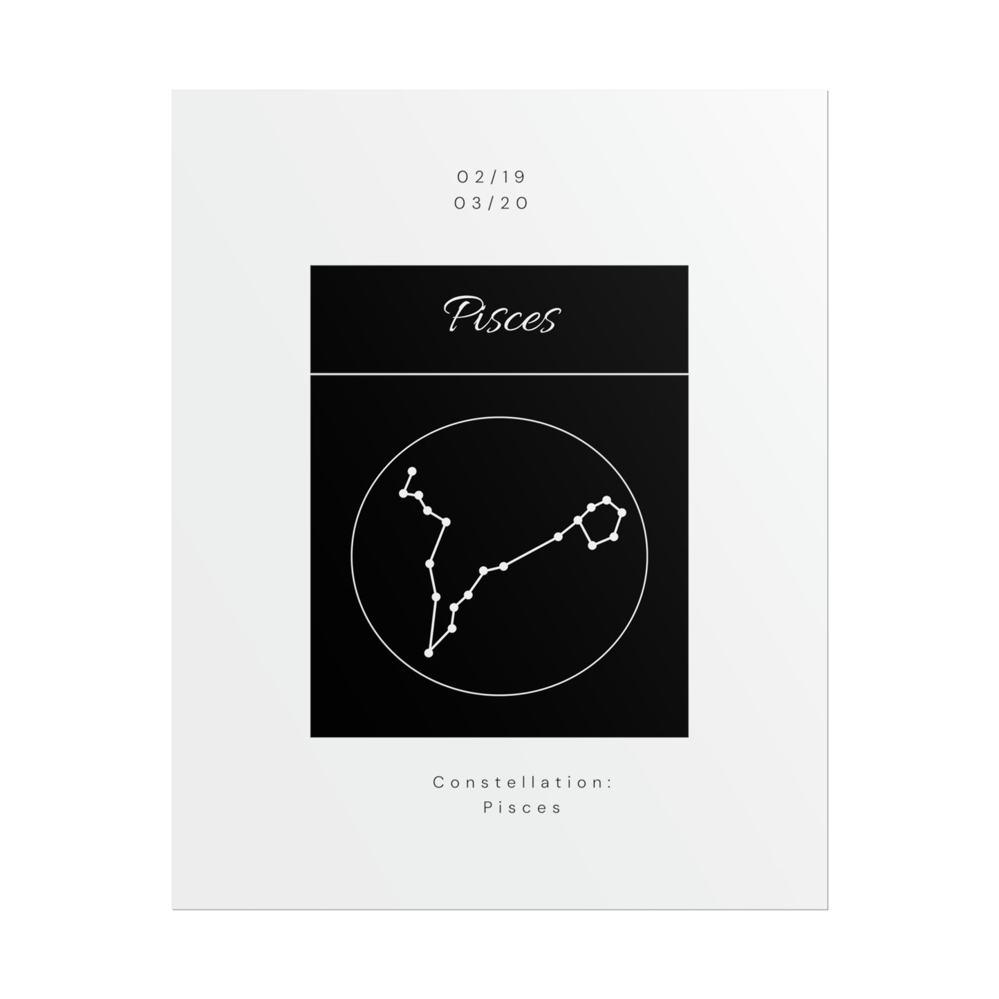 Pisces Star Constellation Zodiac Poster