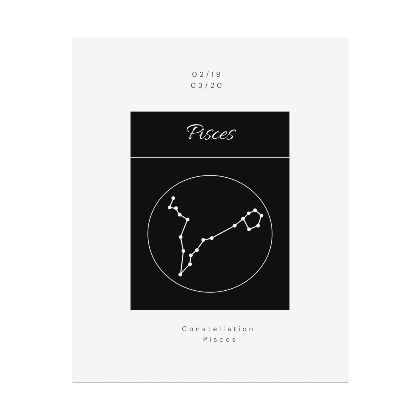 Pisces Star Constellation Zodiac Poster