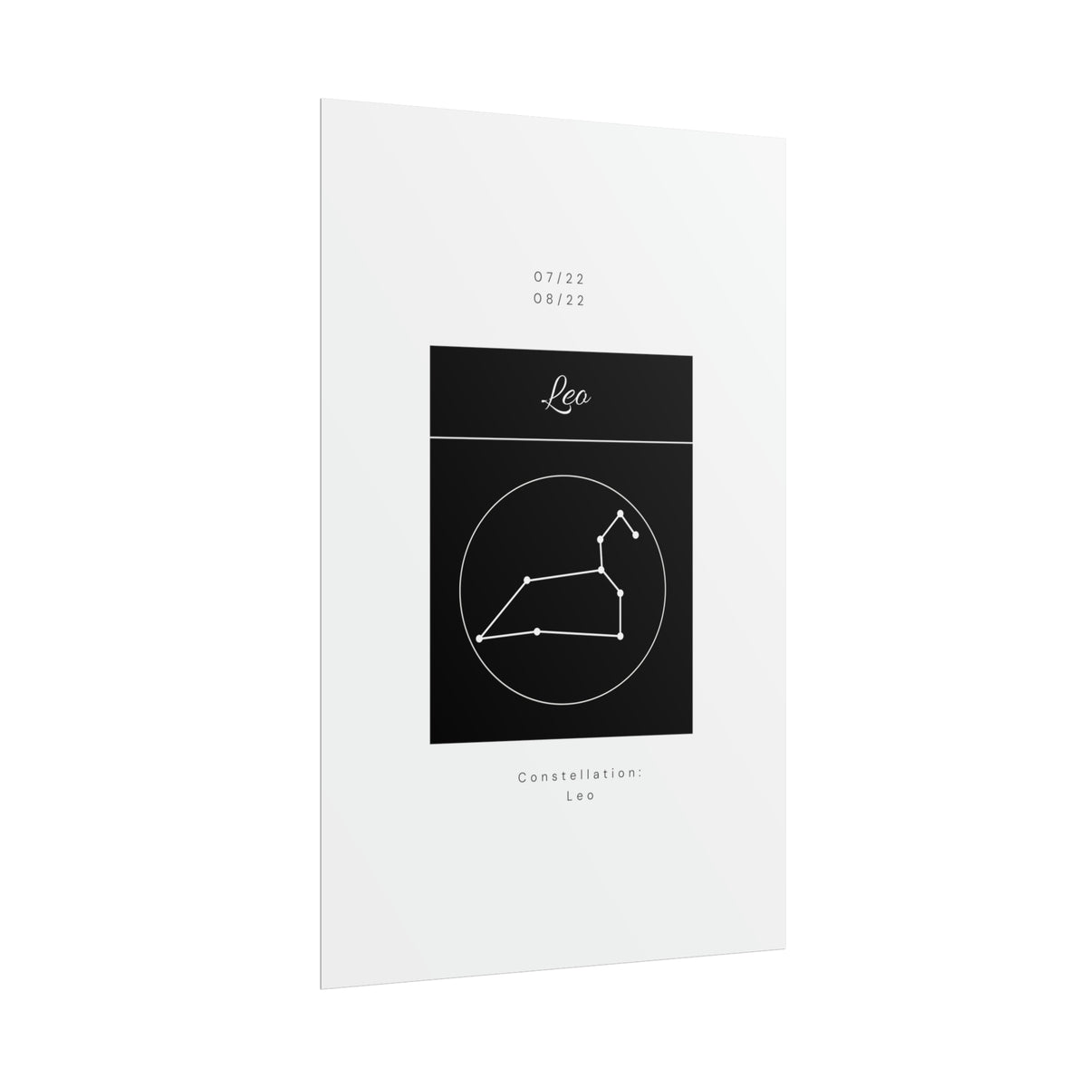 Leo Star Constellation Zodiac Poster