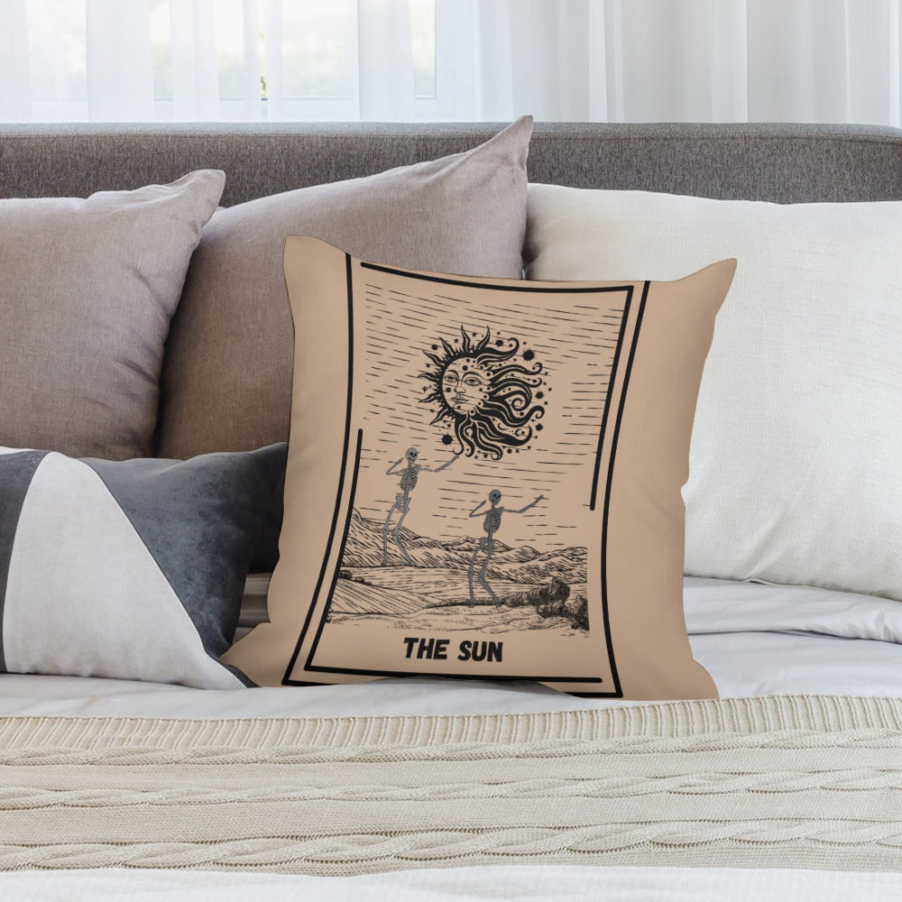 Celestial Plush Throw Pillow Case - THE SUN