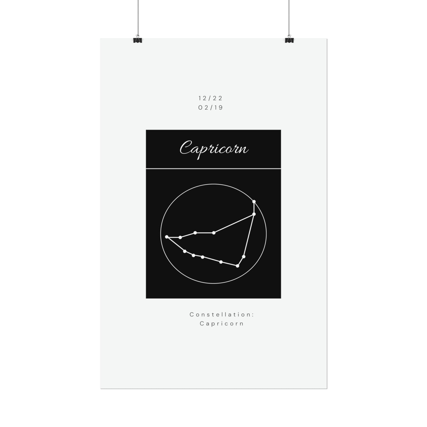 Capricorn Star Constellation Zodiac Poster